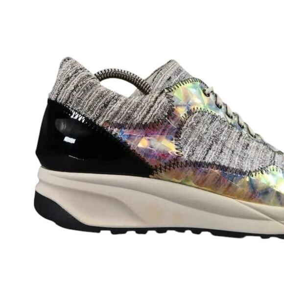 Sarah Summer Shoes Womens 38 Sneakers Fashion Lifestyle Tweed Iridescent Anthro - Picture 6 of 16